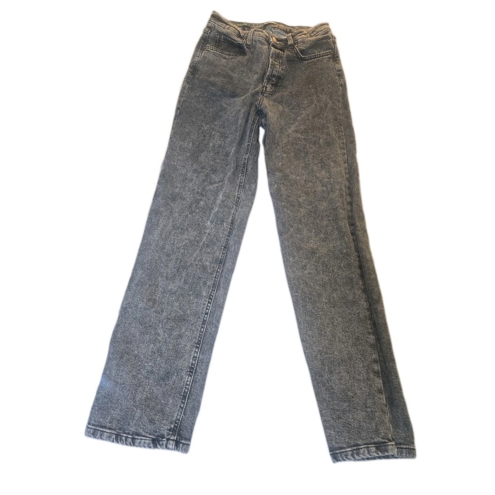 Wild Fable Women's 4 Jeans Denim Black High Rise Highest Rise Mom Fit Spandex